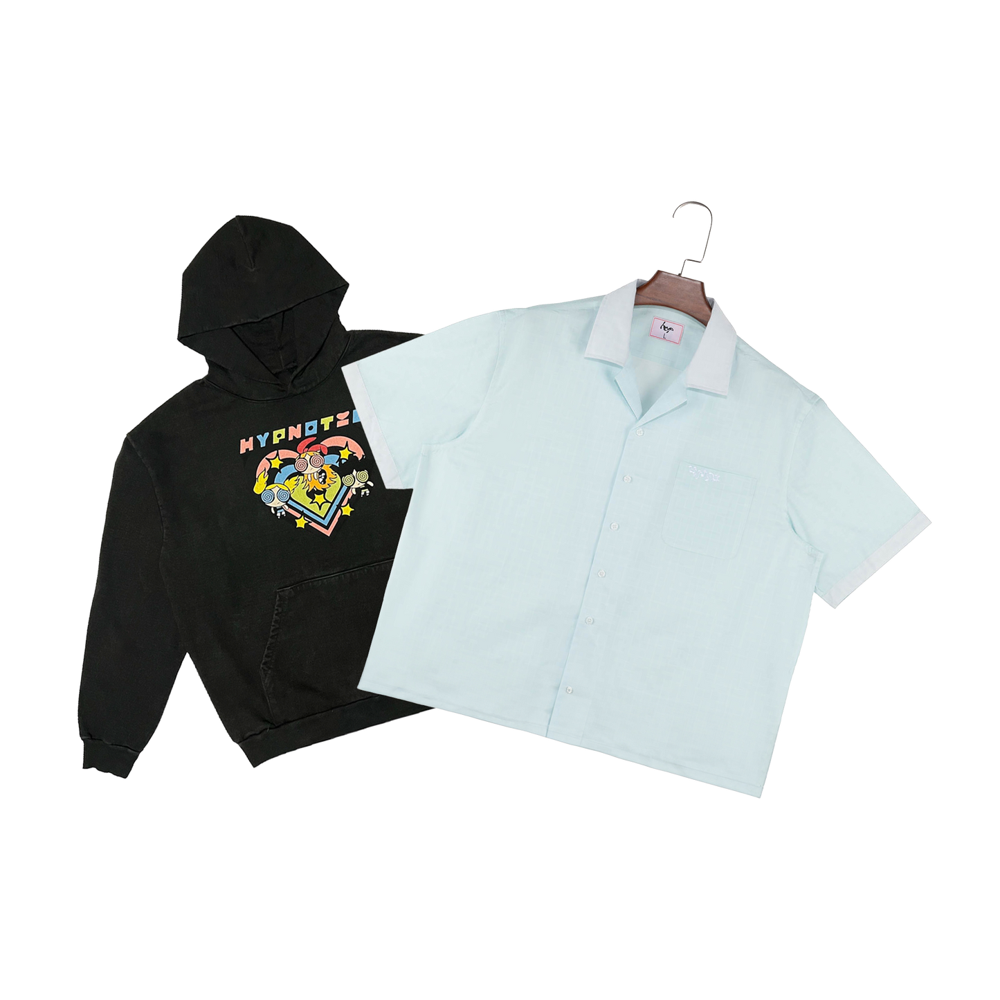 PPG Hoodie + "hyp" Button Up