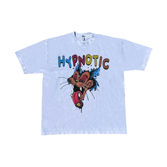 Hypnotic Clothing "Take a Trip" graphic short-sleeve T-shirt with cartoon character design on white background.