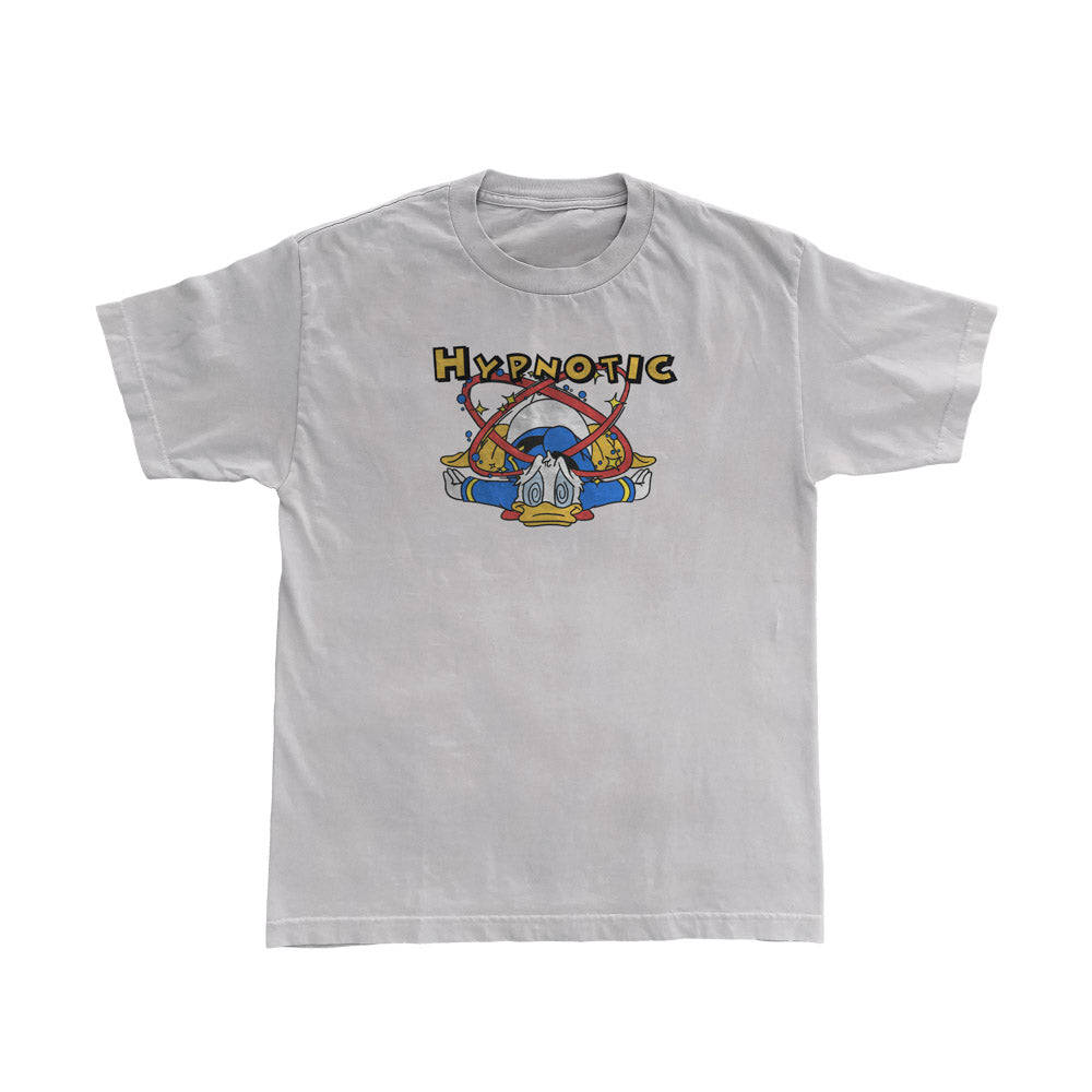 Hypnotic Clothing ‘The Don’ graphic tee in white featuring colorful illustrated character design, laid flat on white background.